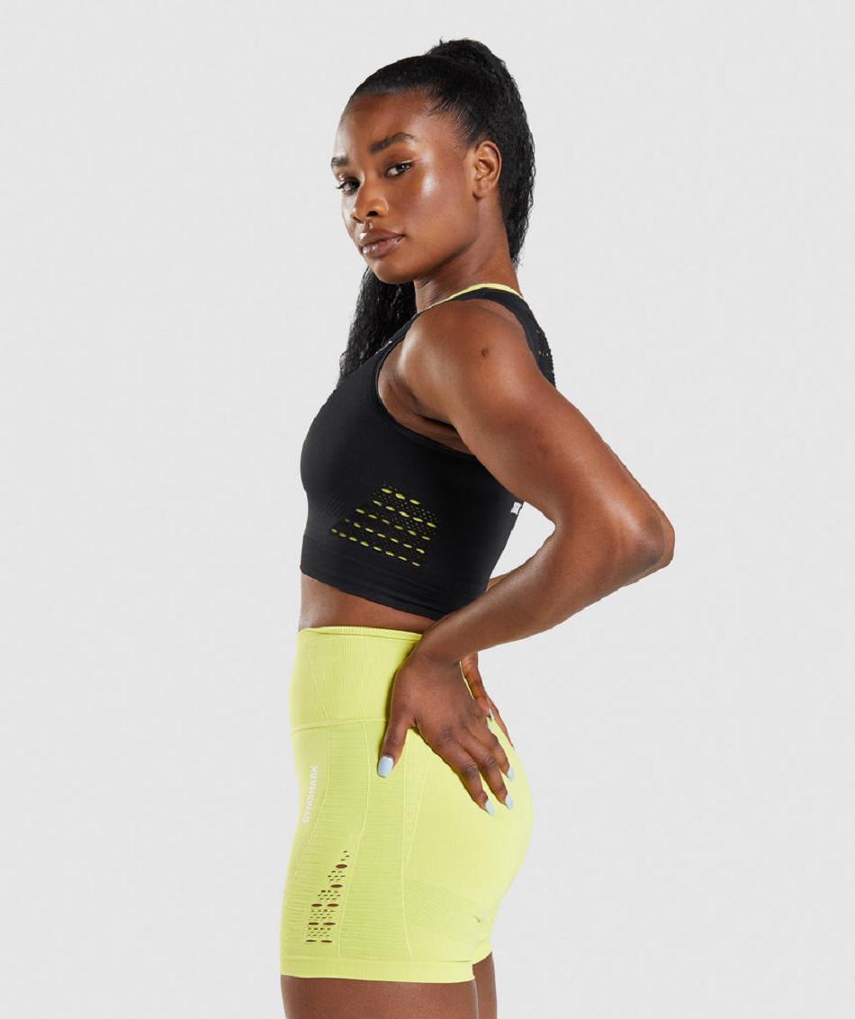 Corp Tops Gymshark Energy Seamless Mujer Negras | CO 2450XYU